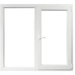 Fereastra PVC, 4 camere, 2 canate, Alb, deschidere oscilobatanta pe partea dreapta, 1200x1000 mm